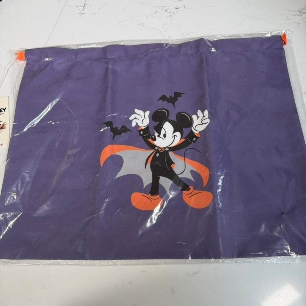 NWT Disney Mickey & Minnie Halloween Drawstring Dust Bag  Harveys Purple